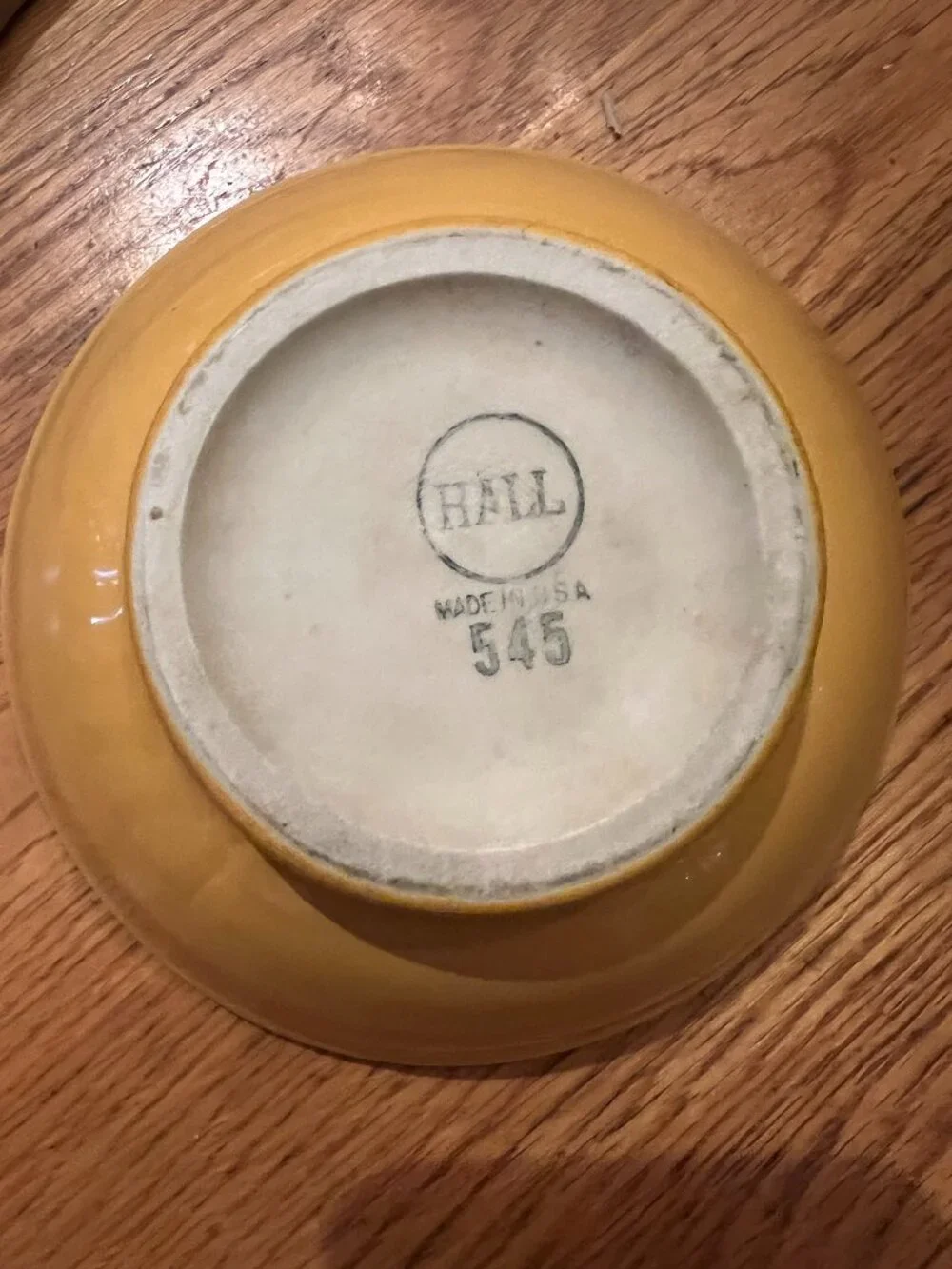 Vintage Hall China Yellow Footed Cereal Soup Bowl #545